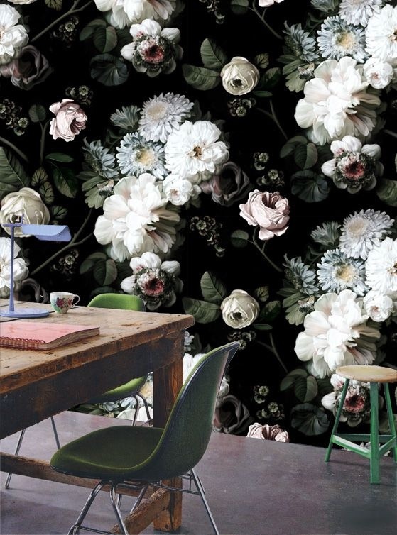 #interior #flowers #floral #tapestry #wallpaper