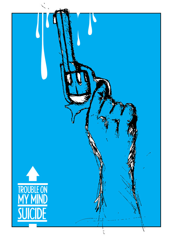 trouble #gun #illustration