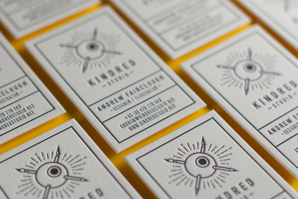 Letterpress Kindred Cards #letterpress #cards #business