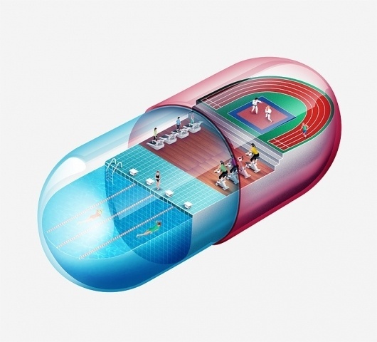 Galileu II - mediainvia #illustration #excercise #sports #pill