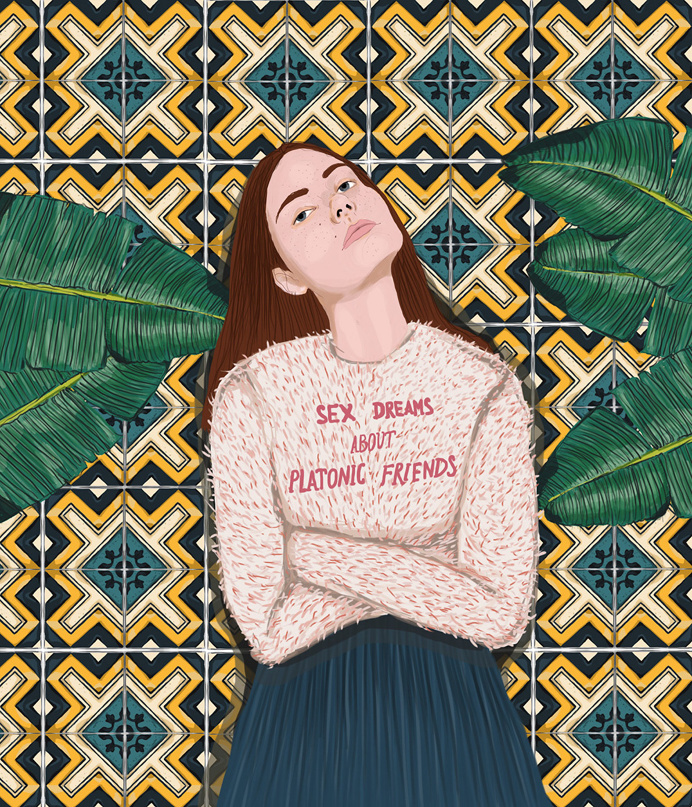 Girls & Botanical Illustration Series by Stefania Tejada