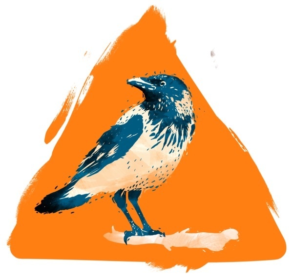 illustration on the Behance Network #print #yellow #triangle #bird