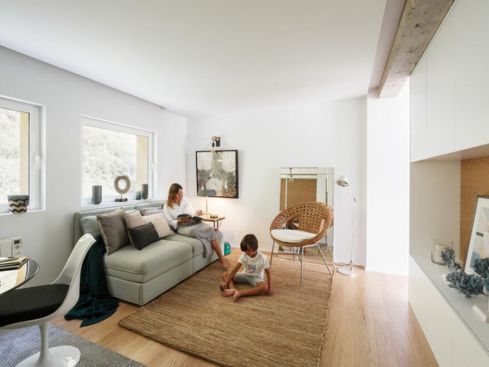 San Esteban Apartment Renovated by David Olmos Arquitectos, living room