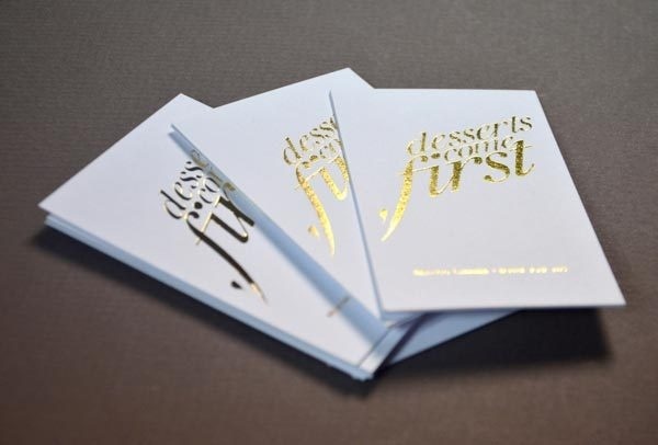 Gold Foiled Business Card #gold #debossed