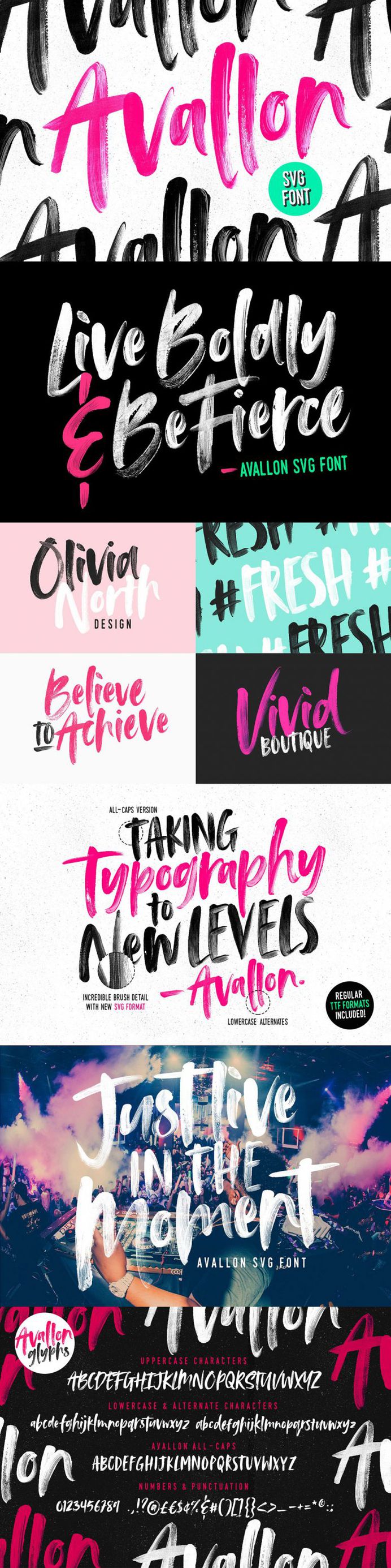 Avallon OpenType-SVG Font