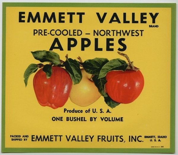 emmett valley #apples #vintage #label