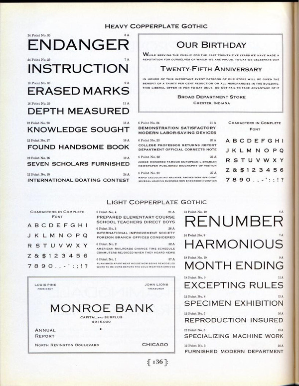 Heavy Copperplate type specimen #type #specimen #typography