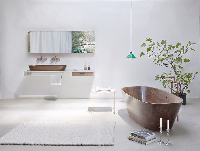 Exceptional Shell Bathtub & Wash Basin Meant to Induce Comfort and Good Vibes #design #bathtub #modern