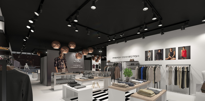 Interior visualization of the multi-brand store - dizonaurai #render #interior #store