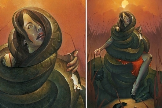 Chris B. Murray #cindy #gallery1988 #illustration #slithers #painting