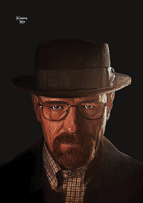 Walter White - In honor of the finale. #walter #white #breaking #heisenberg #illustration #mosaic #bad