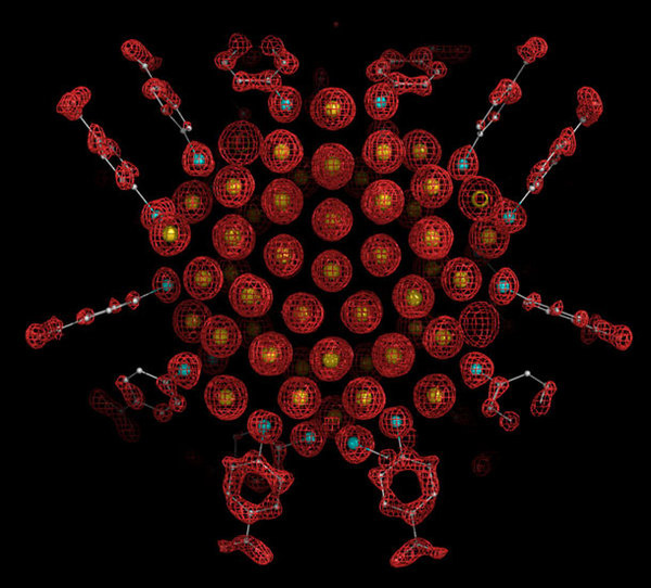 Structure of a Thiol Monolayer Protected Gold Nanoparticle at 1.1 Ã… Resolution | Stanford Synchrotron Radiation Lightsource #3d #molecular #science