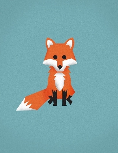 More Illustrations on the Behance Network #fox #orange #illustration #animal #teal