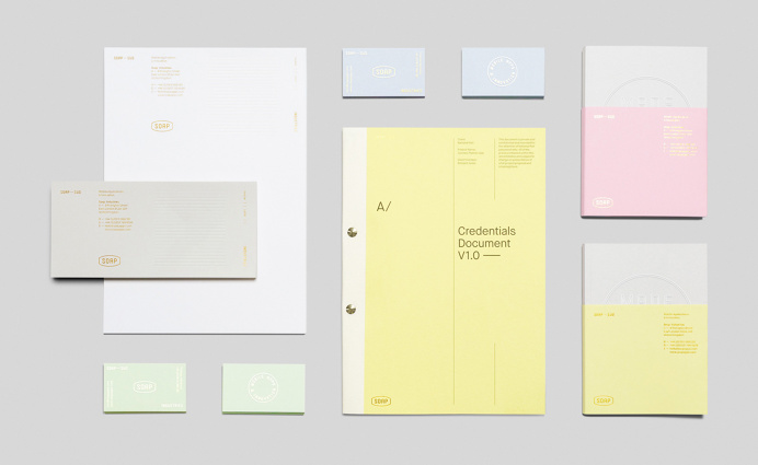 Soap Branding corporate design stationery pastel tones colors minimal business card gold golden deluxe luxury designblog inspiration www.min