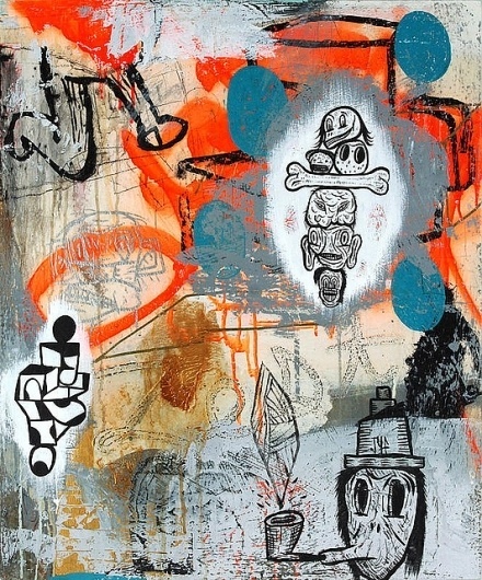 Jolly B 13 at Illiterate Gallery #john #fortes #painting #art #collage