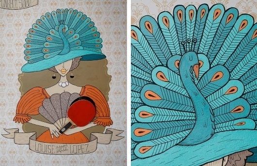Ping Pong Legends Mural | Jolby & Friends #pattern #mural #jolby #print #pong #portland #screen #illustration #2010 #ping