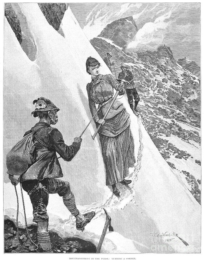 1885 Photograph - Woman Mountaineer, 1885 by Granger