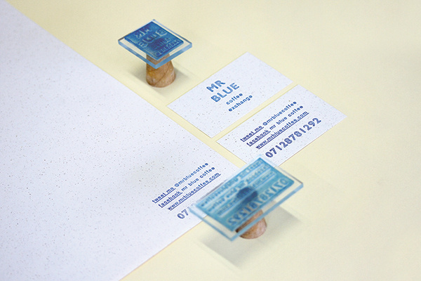 Mr Blue Stationery #blue #stamp #mr #stationery