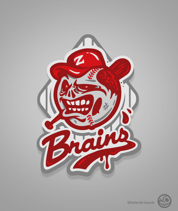 Zom Baseball on Behance #apparel #design #tshrit #illustration #character