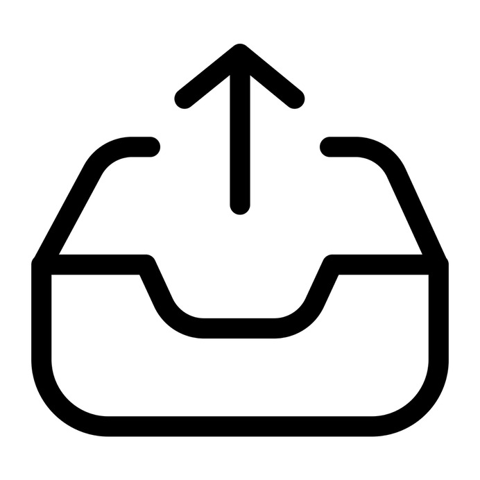 See more icon inspiration related to outbox, files and folders, multimedia option, uploading, networking, multimedia, direction, up arrow and arrows on Flaticon.