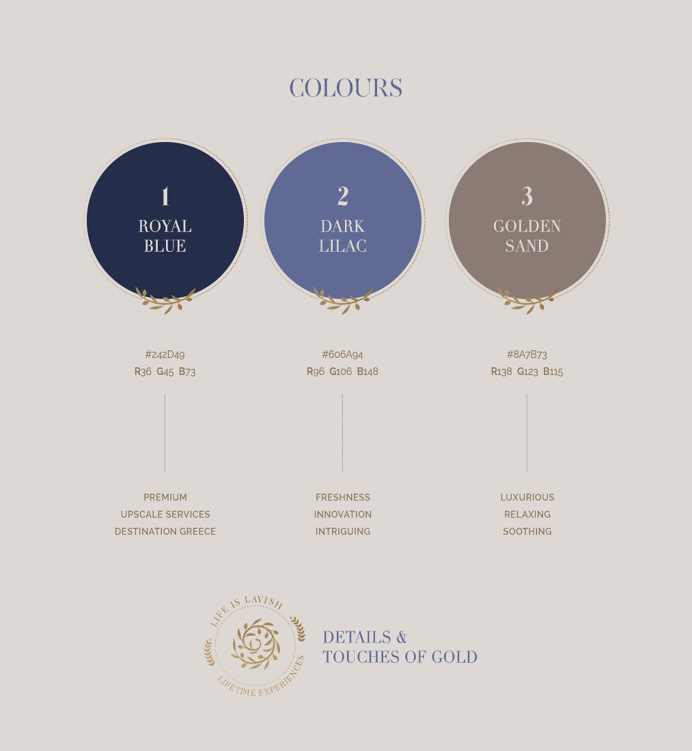 Colour Presentation - Lavish #color #typography #layout #presentation