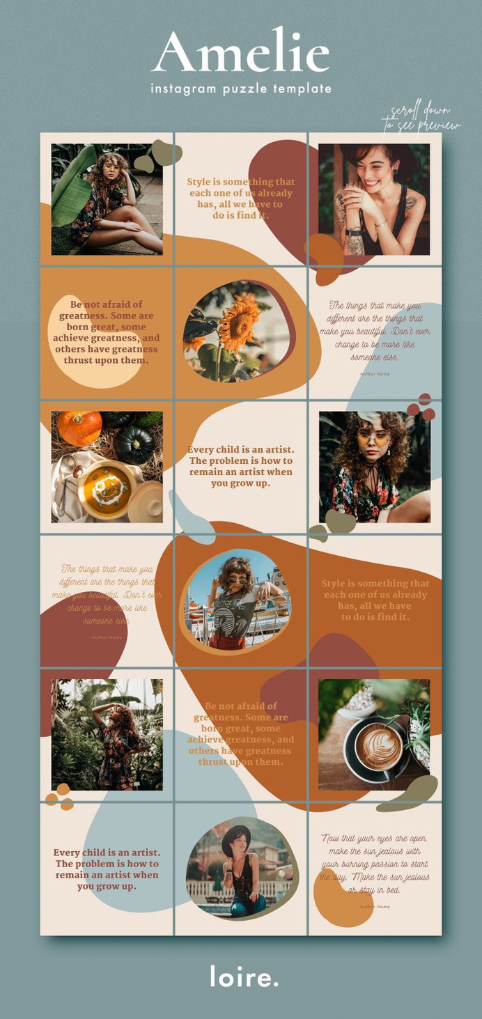 Amelie Instagram puzzle | CANVA ~ Instagram Templates
