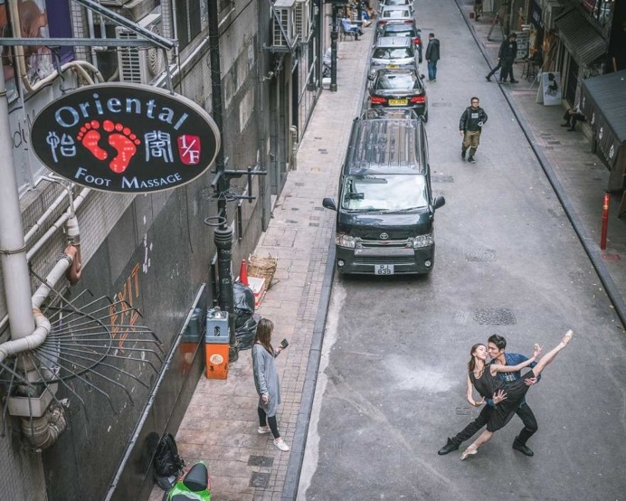 Hong Kong's Playground: Omar Z. Robles Captures Ballet Dancers in the Streets of Hong Kong