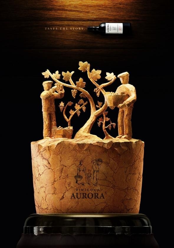 Aurora Wines: Taste the story #digital #sculpture #art #advertising