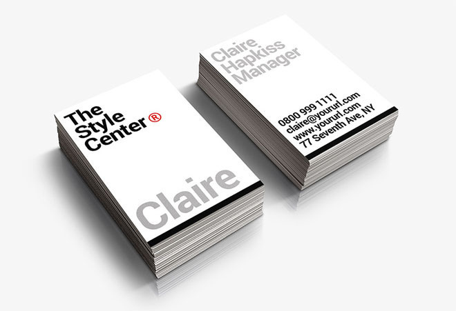 Free Typographic Business Card Template
