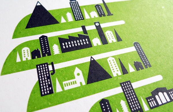 Jez Burrows / Projects / Pocket Town #jez #burrows #print #silkscreen