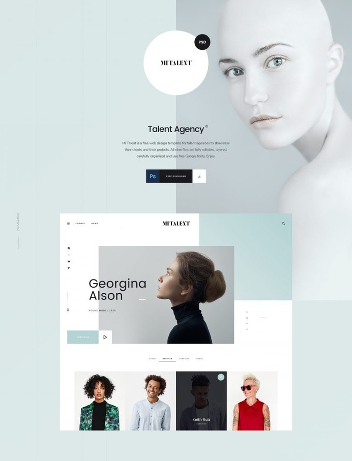 MITALENT | Free PSD Template