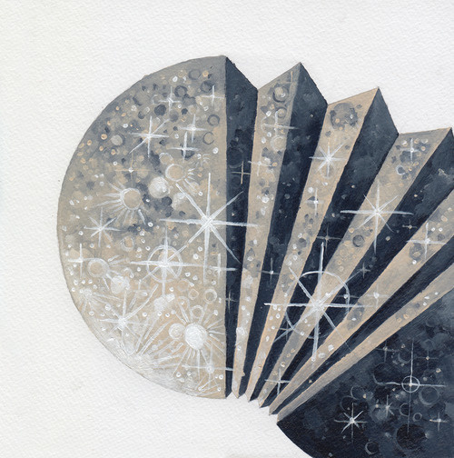 radhinal, just now #lunar #pattern #experimental #illustration #triangle #art #painting #moon