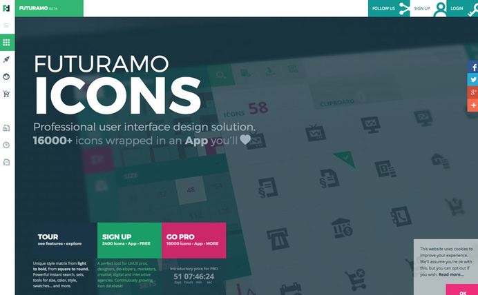 icons, website