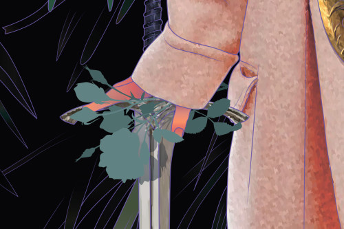 Roses. Detail by Maria Umiewska