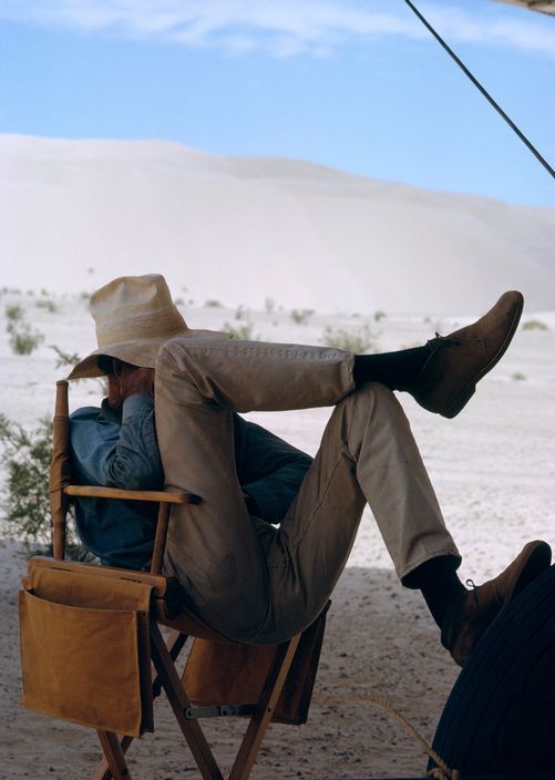 James Stewart in the set of The Flight of the Phoenix