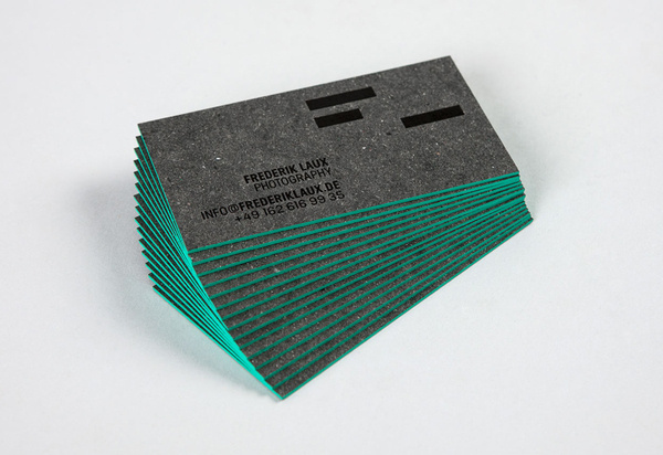 Business cards with hand painted edge detail designed by LSDK for Frederik Laux Photography #edge #laux #business #painted #lsdk #hand #photography #designed #frederik #cards #detail
