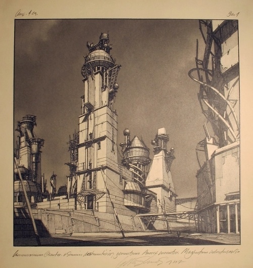 Architecture Photography: Lebbeus Woods: Early Drawings on Exhibit in NYC Centricity - Quad GA Square with Geodynamic Towers / Lebbeus Woods – ArchD #woods #architecture #lebbeus