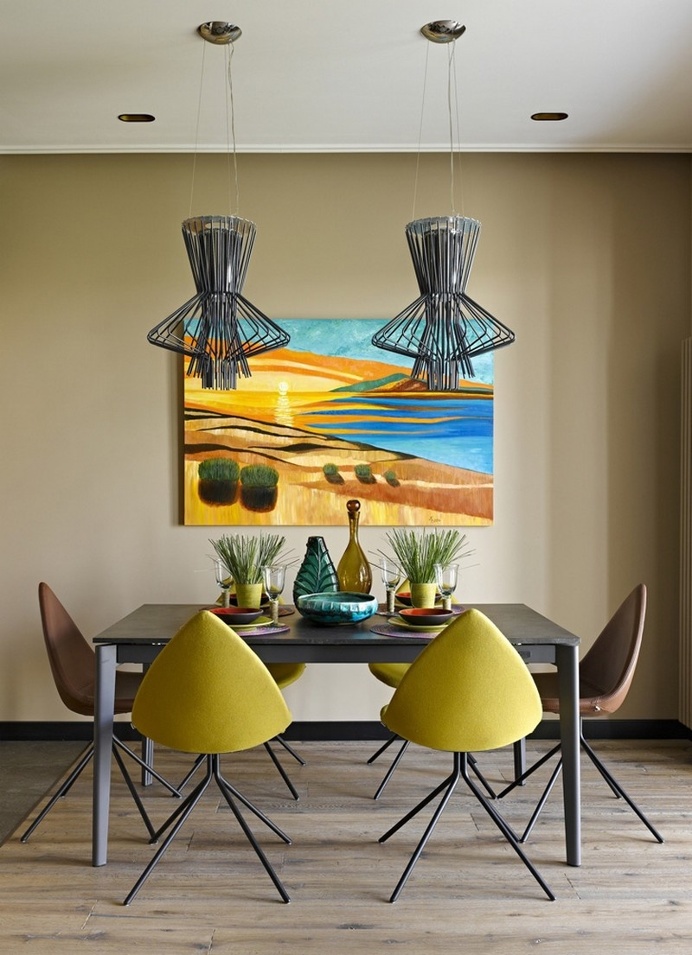 Colorful Geometry Ndebele – Apartment with Decor Inspired by Primitive Art of the South African Tribe