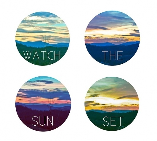 Watch the Sun Set on the Behance Network #design #graphic #mountains