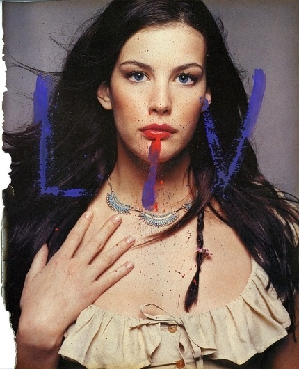 Interview intervened on Typography Served #liv #tyler #photography #portrait