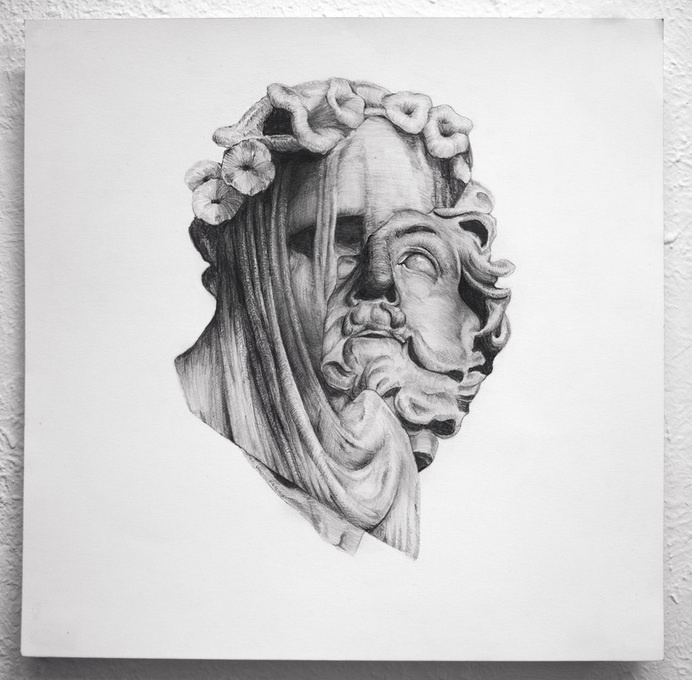 Caleb Hahne - work #head #illustration #portrait #painting #surreal #drawing