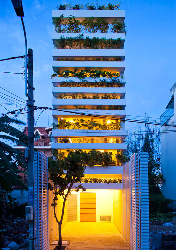vo trong nghia architects layers plantation for stacking green #plants #levels #trees #home