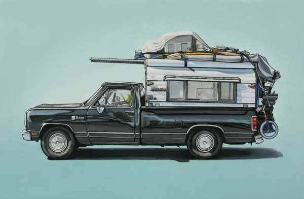 Unusual Vehicles Oil Paintings by Kevin Cyr | Abduzeedo | Graphic Design Inspiration and Photoshop Tutorials #camper