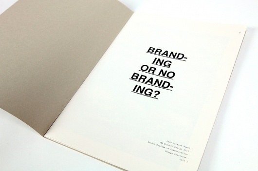 Laia Sacares. Branding Or No Branding? #design #graphic