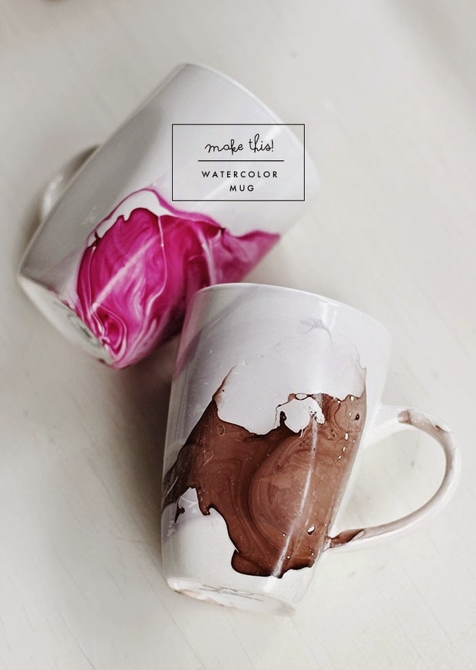 Poppytalk: DIY | Watercolor Mug #mug