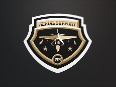 Aerial_support #badge #vector #aerial #jet #support