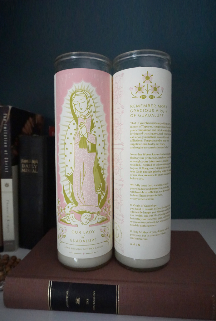 Soy wax Novena candles – Our Lady of Guadalupe