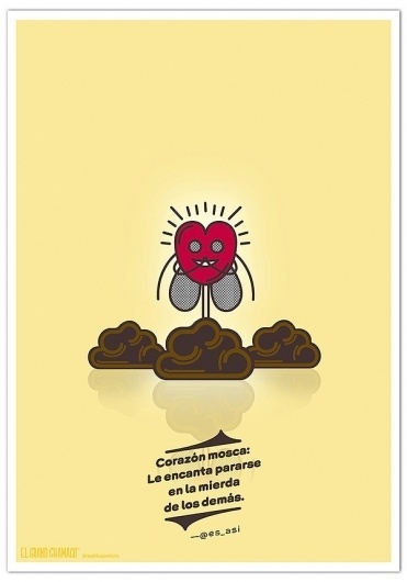 Se dibujan tuits Vol. 3 on the Behance Network #heart #crap #spanish #illustration #flies #poster