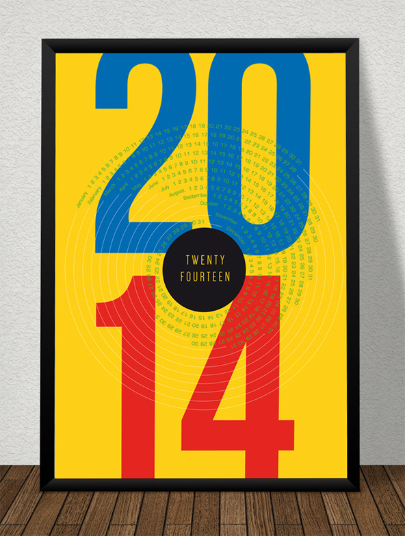 FOR FREE DOWNLOAD! Typo Poster, Calender 2014, Format DIN A2. #calender #goodies #free #2014 #poster #for #download #typo #typography