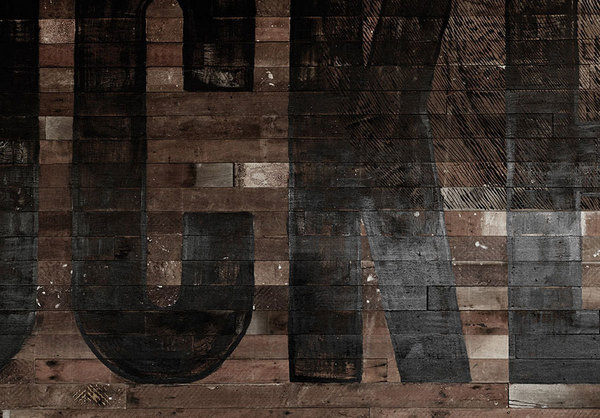 End of work #type #paint #woodgrain #typography